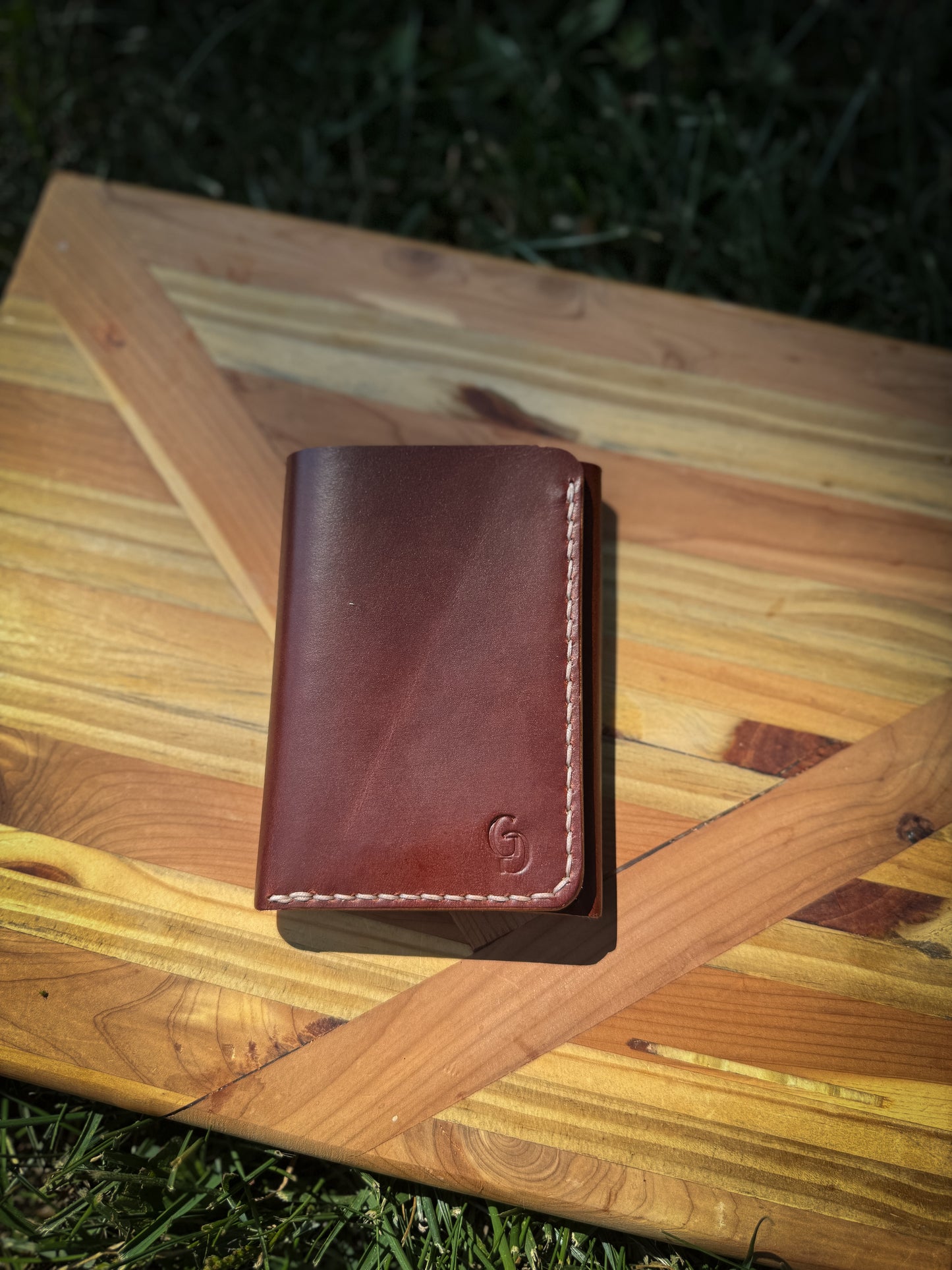 Leather Trifold Wallet - Brown