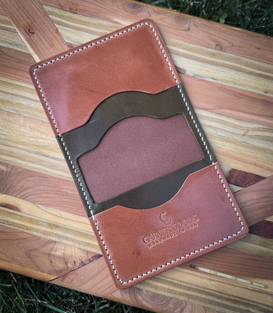 Handmade Leather Bifold - Brown/Olive