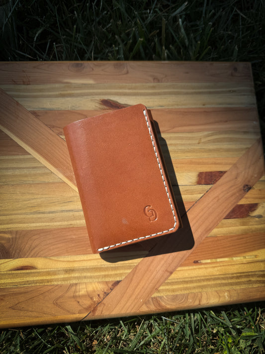 Leather Trifold Wallet - Buck Brown