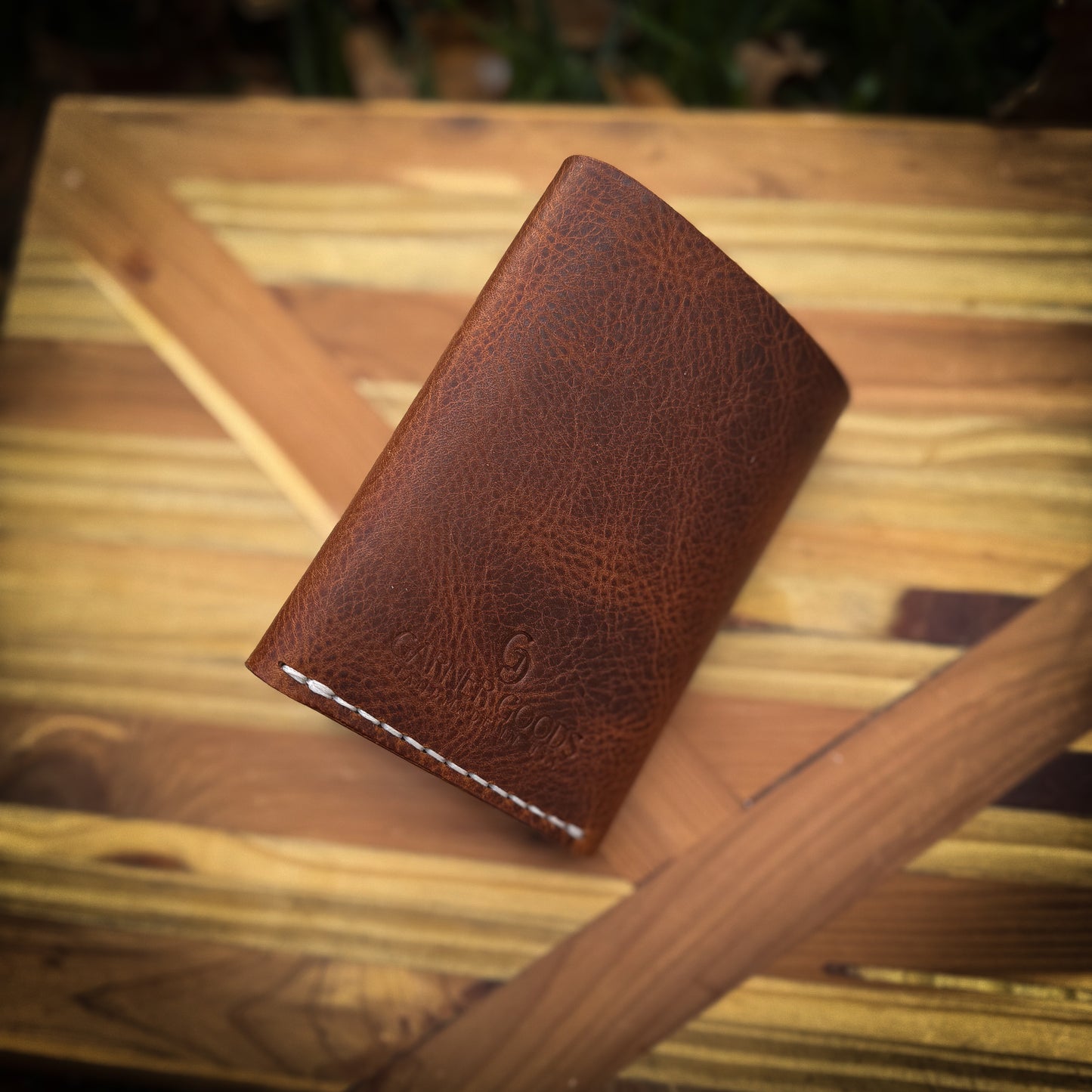Leather Trifold Wallet - Way Brown