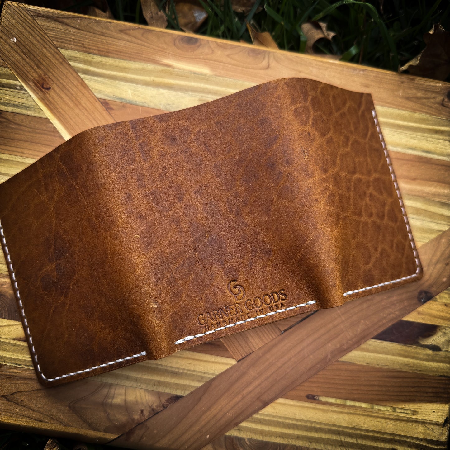 Leather Trifold Wallet - Collage
